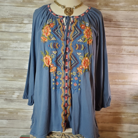 johnny was sentrie peasant blouse